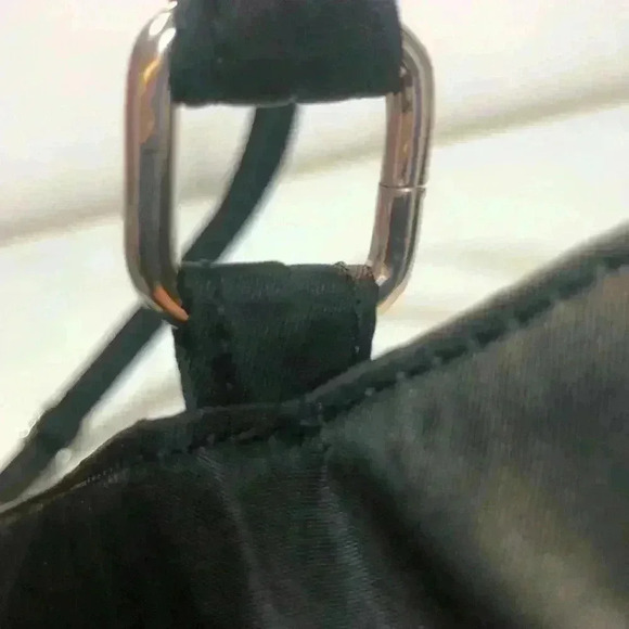 Unbranded Black Satin Bow Adjustable Crossbody Shoulder Bag Purple Skull Patch - Picture 5 of 15